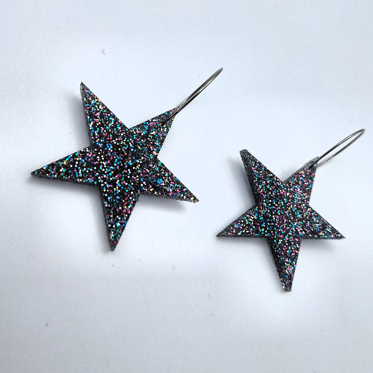 Pendientes Estrella Glitter Multicolor