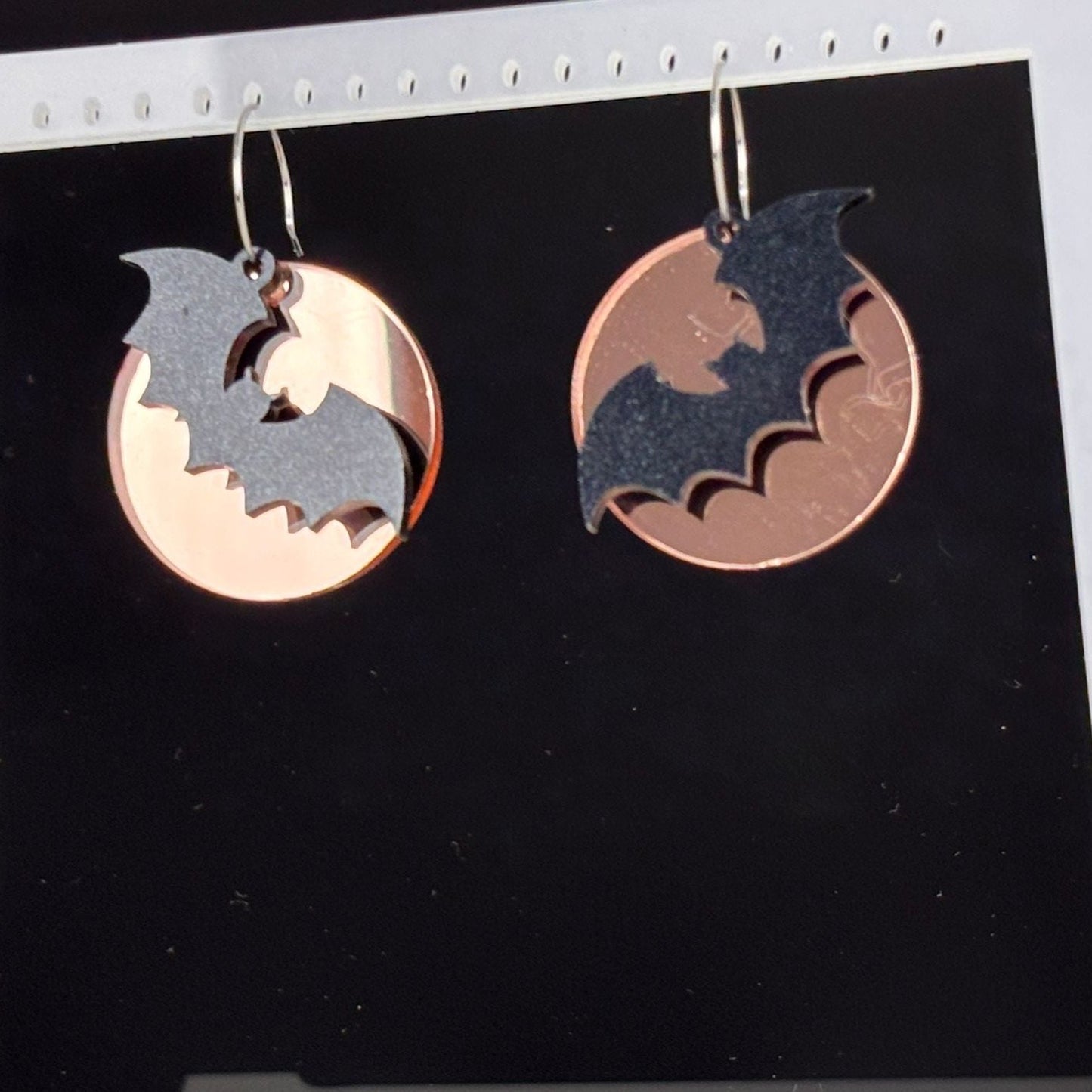 Pendientes Murciélago y Luna Pendientes largos Lolailo