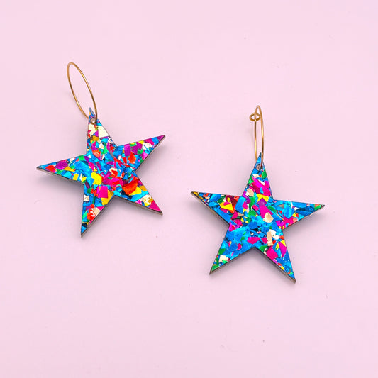 Pendientes Estrella Glitter