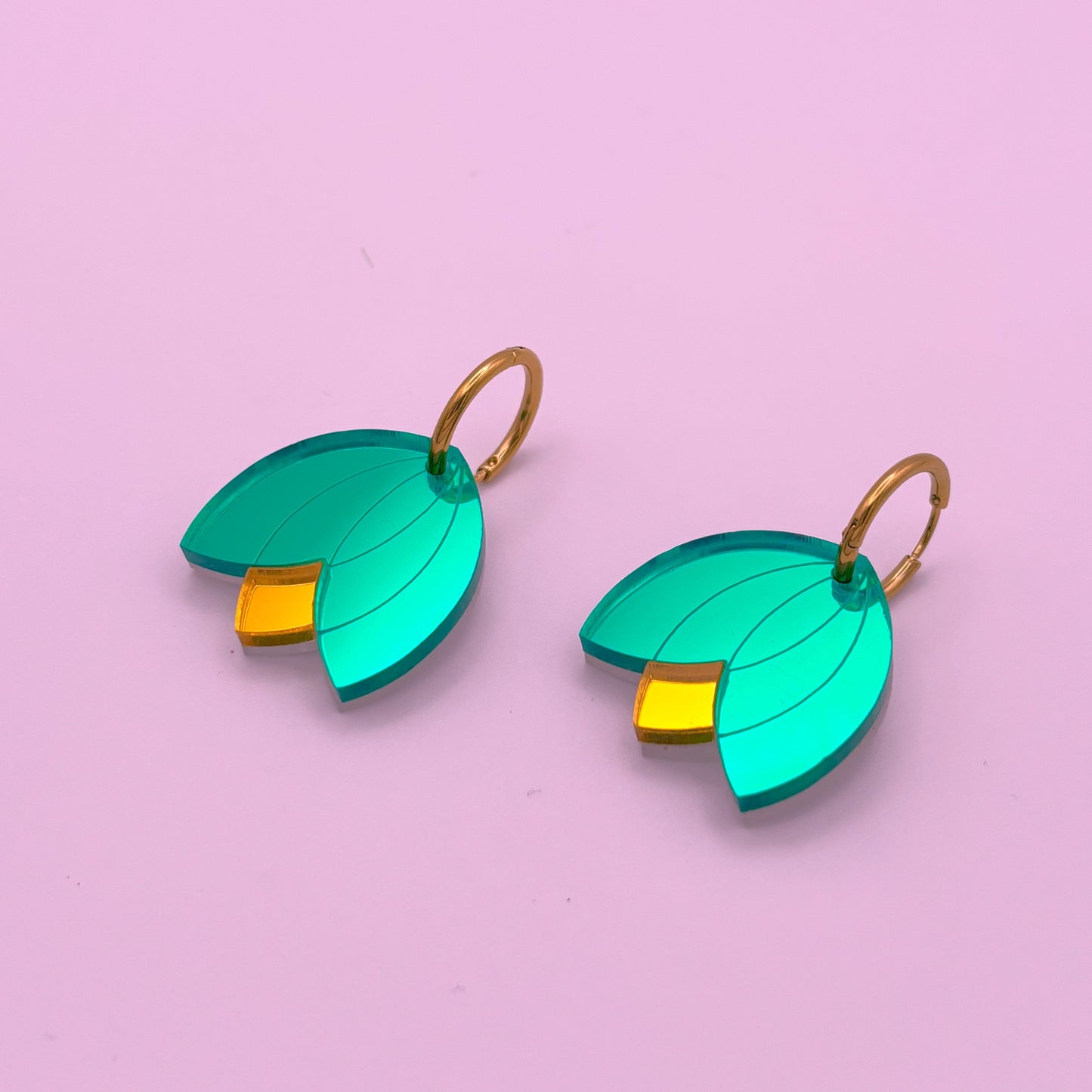 Pendientes Tulipán verde