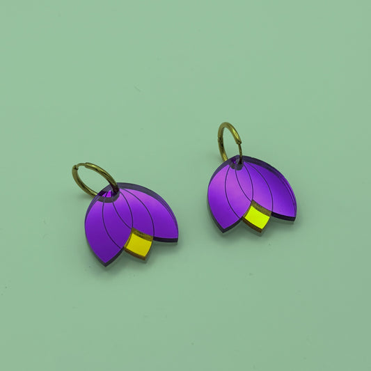 Pendientes Tulipán morado