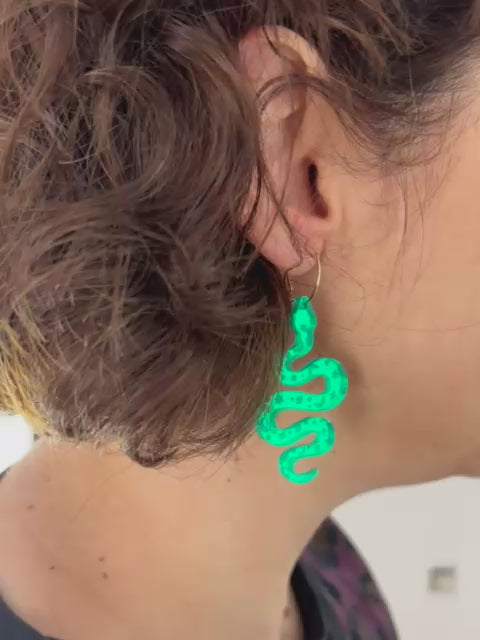 Pendientes Serpiente Mística Pendientes largos Lolailo